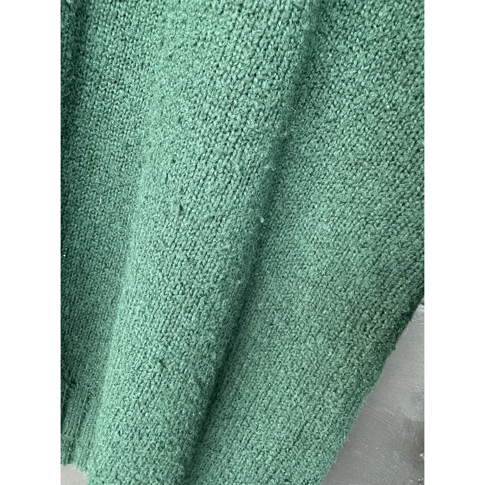 Vintage‎ Polo Ralph Lauren Alpaca Wool Pullover V Neck Sweater Suede Elbow Patch